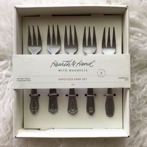 Hearth & Hand | 5pk Appetizer Fork Antique Finish